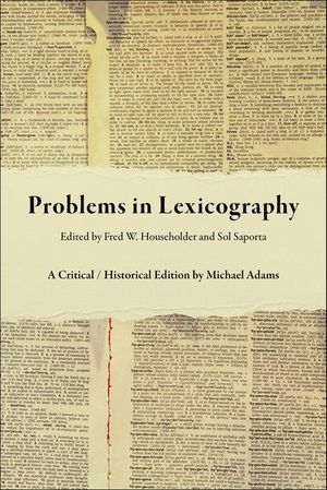 Buy Problems in Lexicography at Amazon