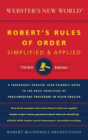 Webster's New World: Robert's Rules of Order