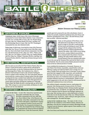 Battle Digest: Shiloh